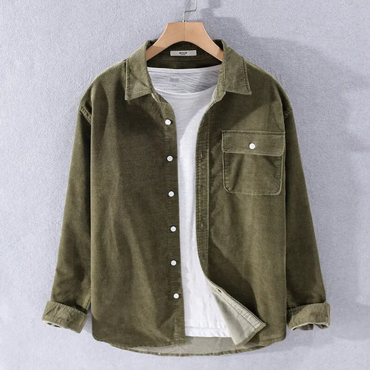Langarm Overshirt Aus Weichem Denim