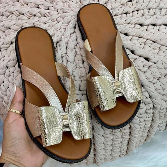 Legere Sommerschuhe für Frauen mit Schmetterlingsknoten