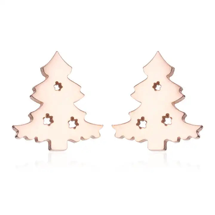 Winterliche Weihnachts-Ohrstecker aus Silber | Shop Nory