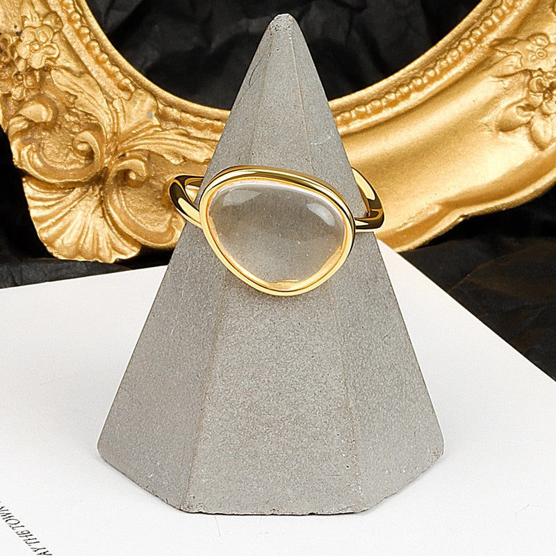 Persönlichkeitsdesign natürlicher Kristallring | Shop Nory