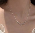 Damen 925 Silber Geometrische Links Ketten Würfel Anhänger Choker Halskette | Shop Nory