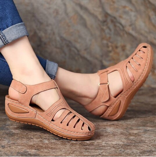 Leder Retro Orthopädische Sandalen