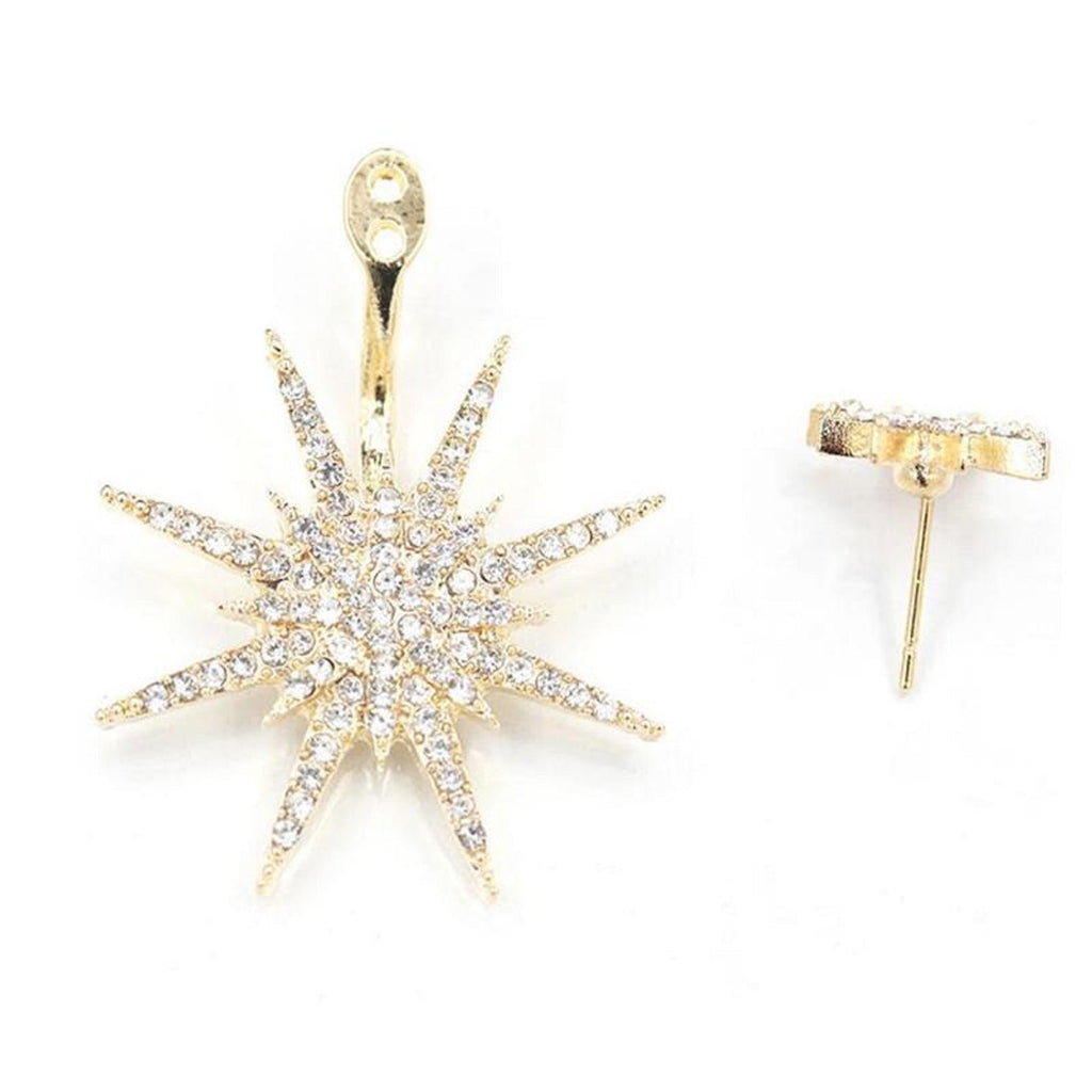 Damen Crystal Strass Große Doppelte Sechszackige Stern Ohrringe | Shop Nory