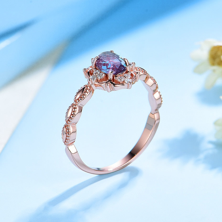Alexandrit-Verlobungsring im Vintage-Stil | Shop Nory