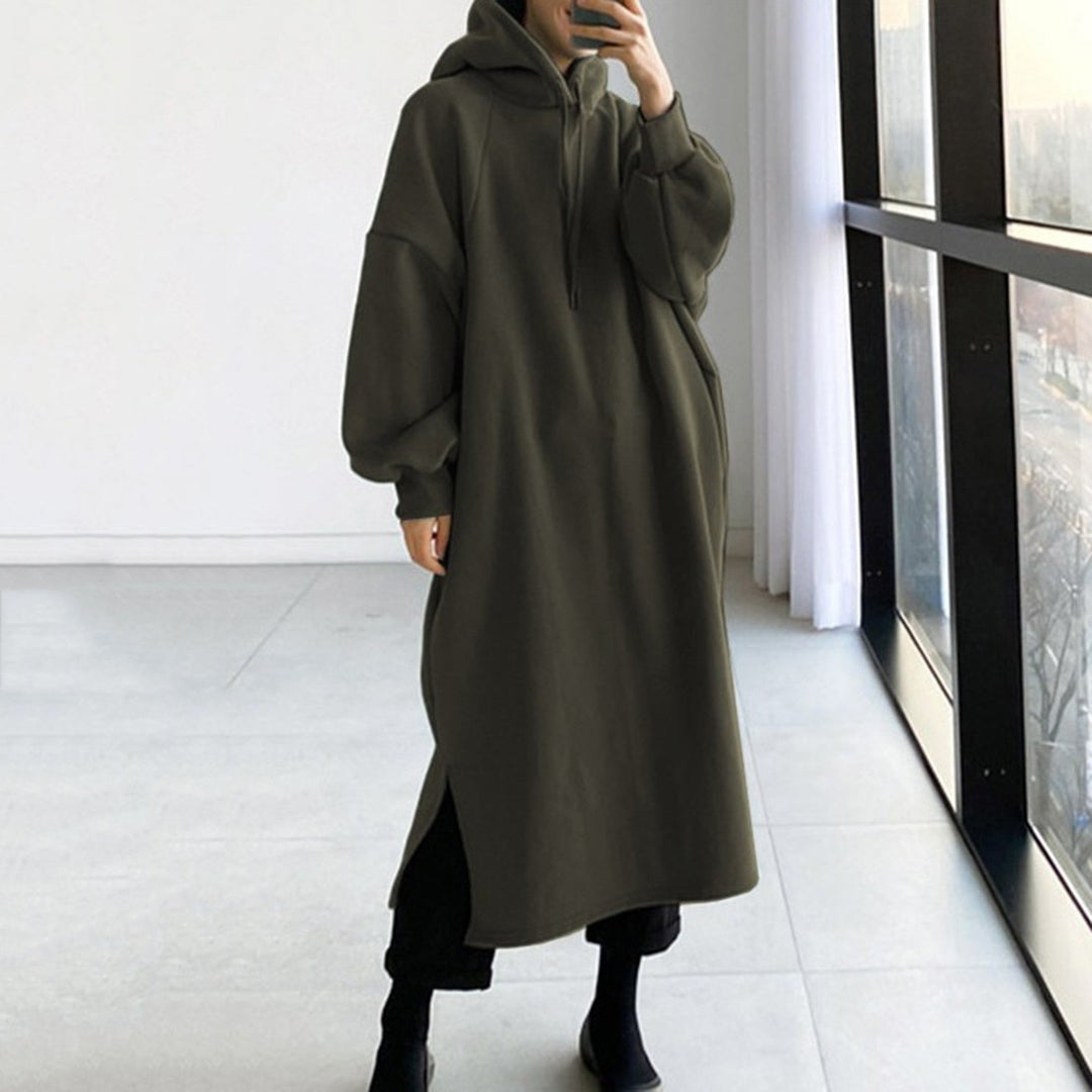 Damenpullover Mit Langen Ärmeln Und Kapuze
