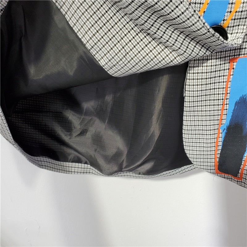 Blazer mit Druck und Tasche