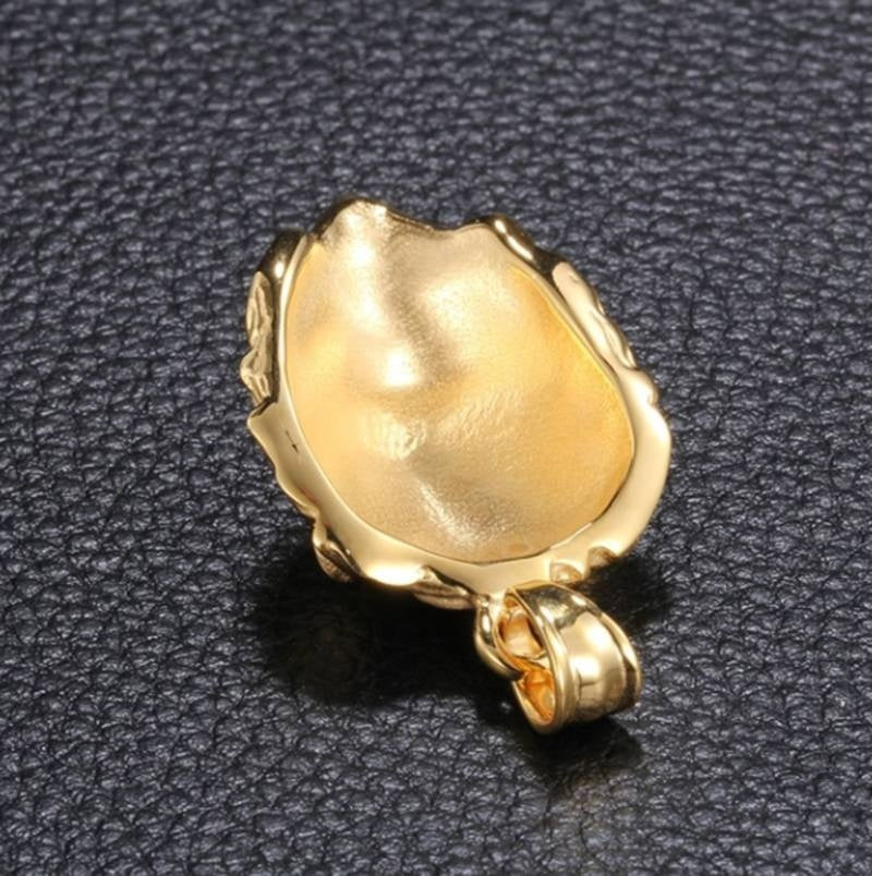 Goldbeschichtete Löwenkopfklarstein Medusa Anhänger Drehkette Halskette | Shop Nory