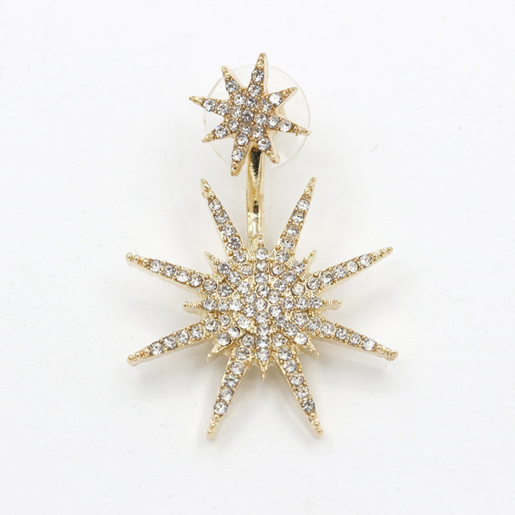 Damen Crystal Strass Große Doppelte Sechszackige Stern Ohrringe | Shop Nory