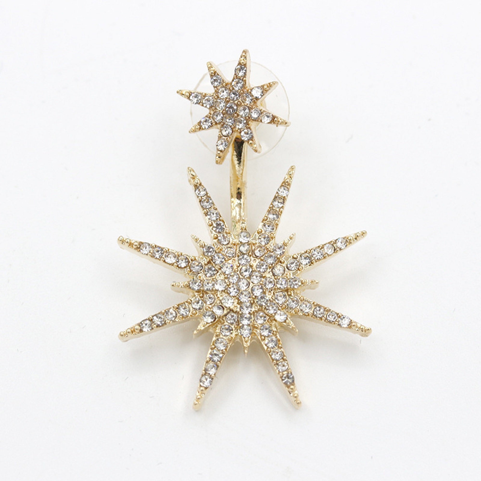 Damen Crystal Strass Große Doppelte Sechszackige Stern Ohrringe | Shop Nory