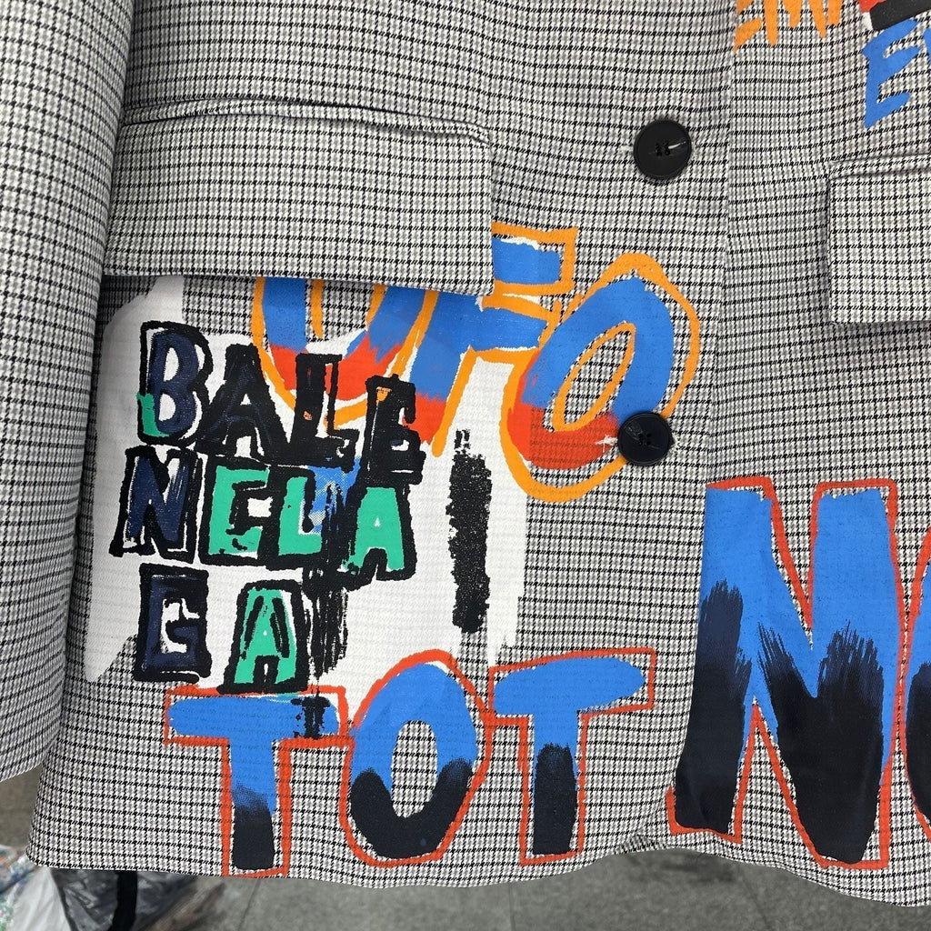 Blazer mit Druck und Tasche