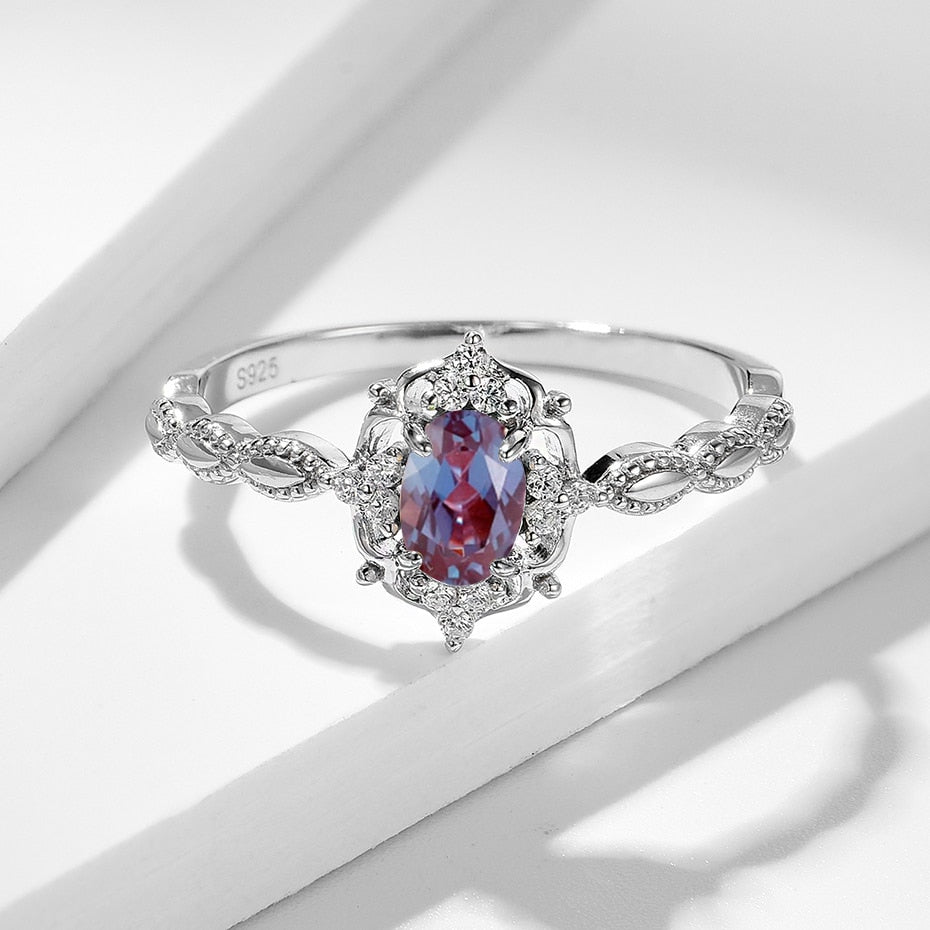 Alexandrit-Verlobungsring im Vintage-Stil | Shop Nory
