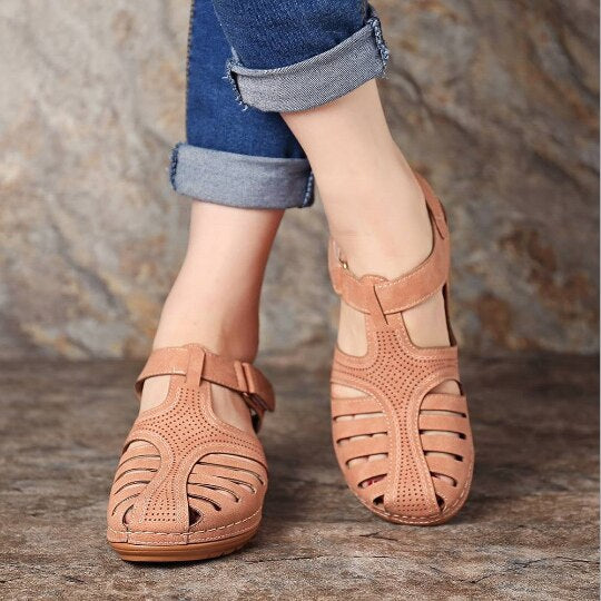 Leder Retro Orthopädische Sandalen