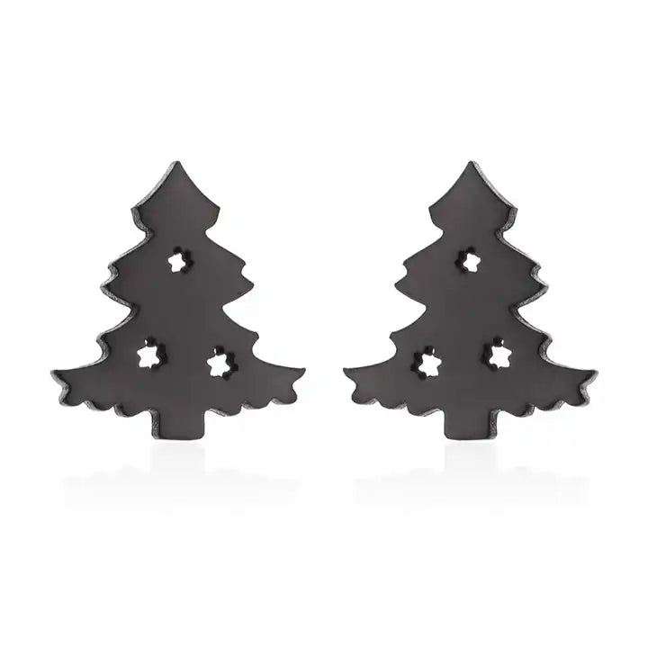 Winterliche Weihnachts-Ohrstecker aus Silber | Shop Nory