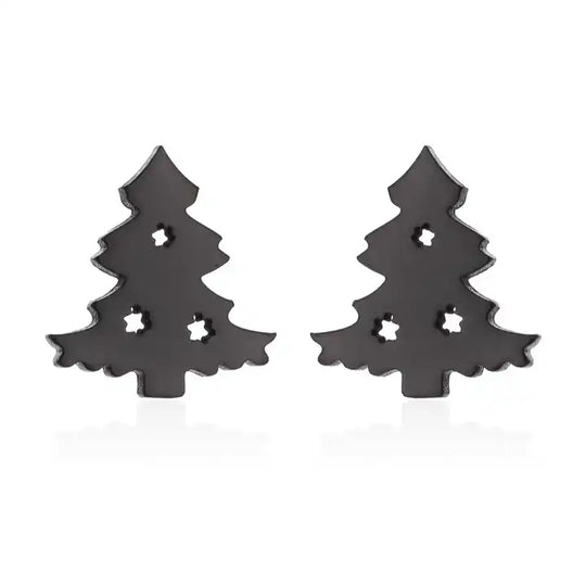 Winterliche Weihnachts-Ohrstecker aus Silber | Shop Nory