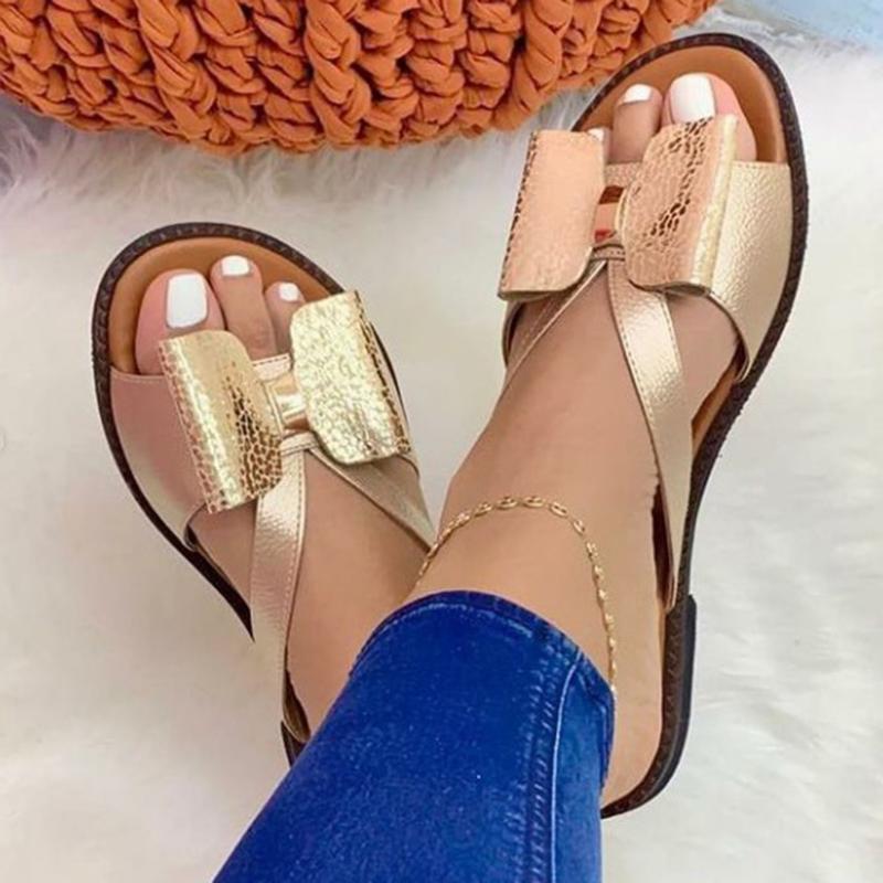Legere Sommerschuhe für Frauen mit Schmetterlingsknoten