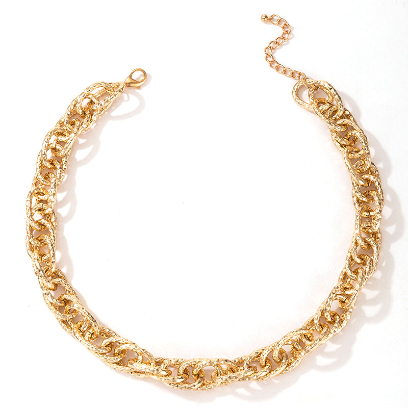 Damen Luxus Dicke Kette Chunky Kreis Link Choker Halskette | Shop Nory