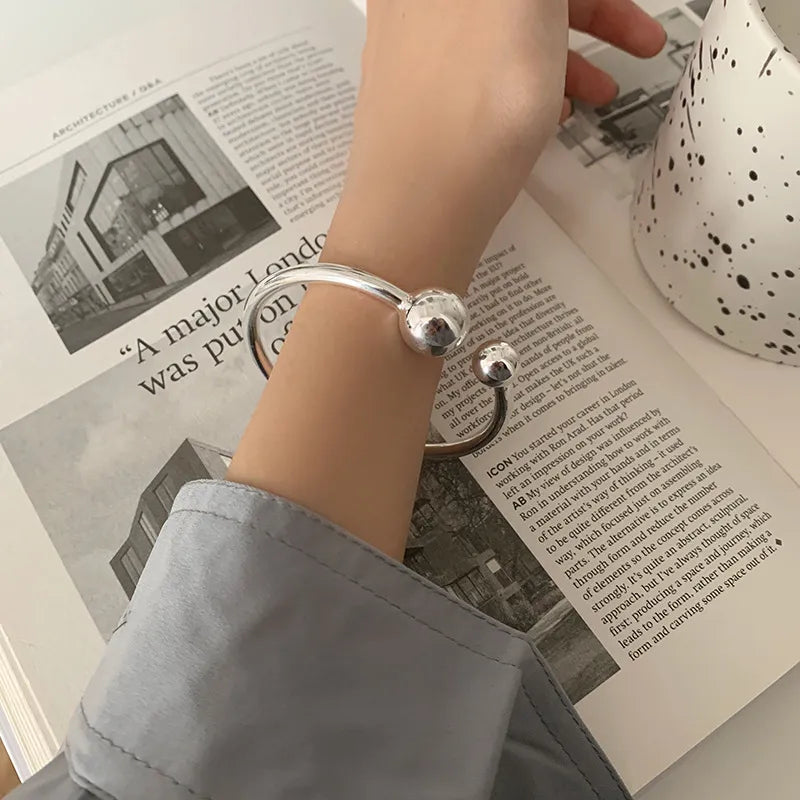 925 Sterling Silver Zwei Ball Armband | Shop Nory