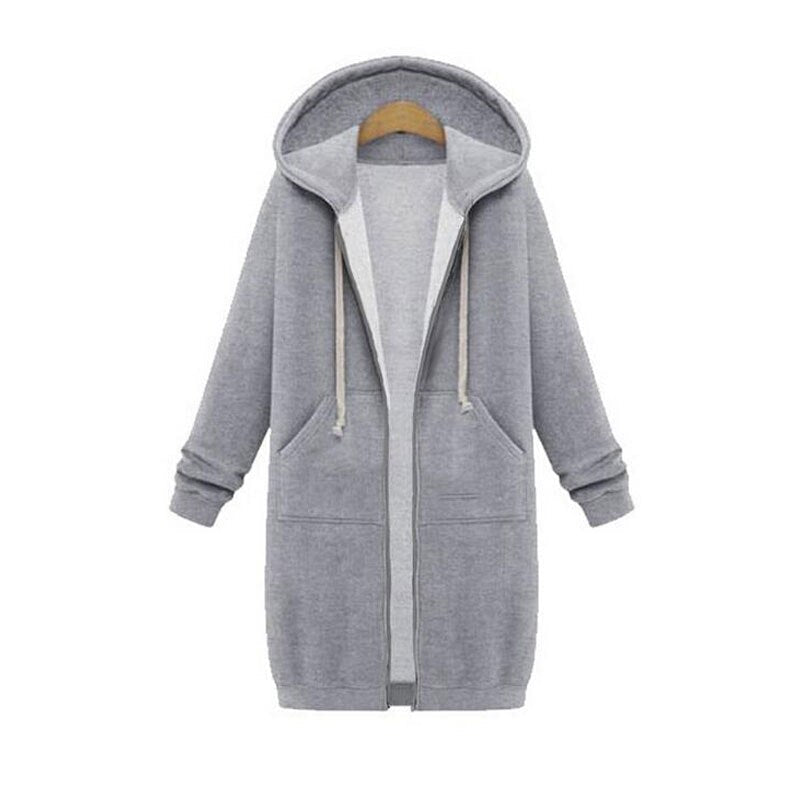 Chic lange Sweatshirtjacke