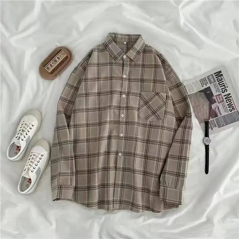 Klassisch Kariert Overshirt Baumwollmischung Lässig und Zeitlos