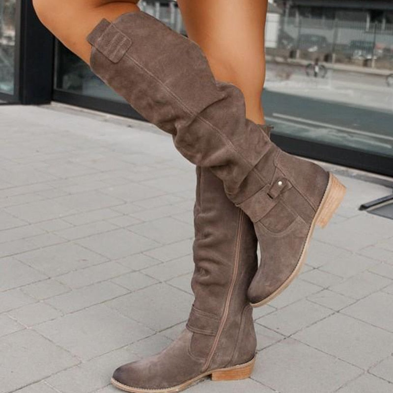 ShopNory | Warme Wildlederstiefel - Gemütliche Winterschuhe