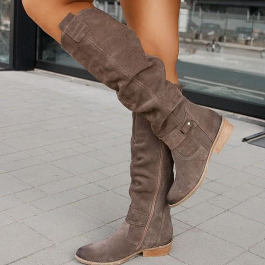 ShopNory | Warme Wildlederstiefel - Gemütliche Winterschuhe