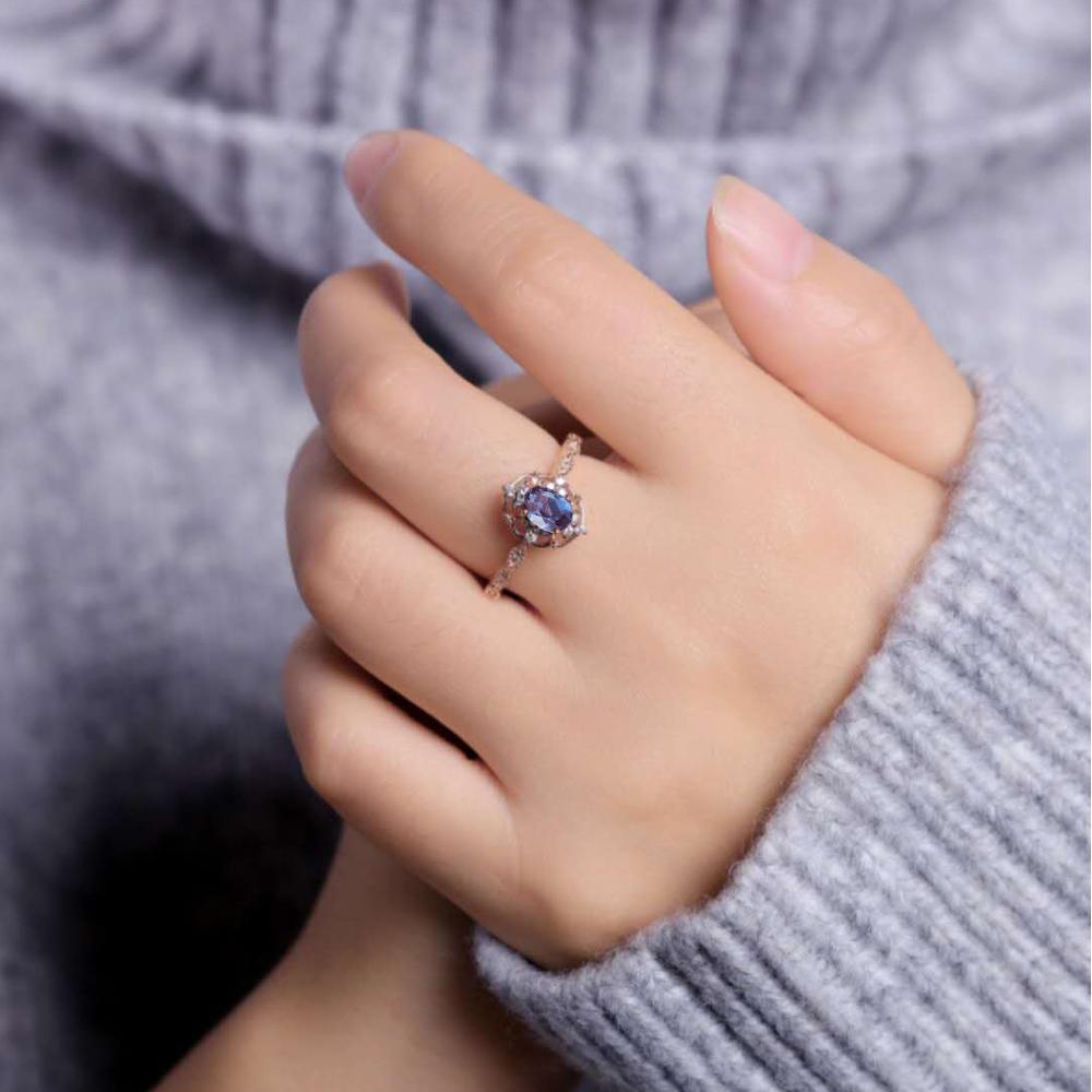 Alexandrit-Verlobungsring im Vintage-Stil | Shop Nory