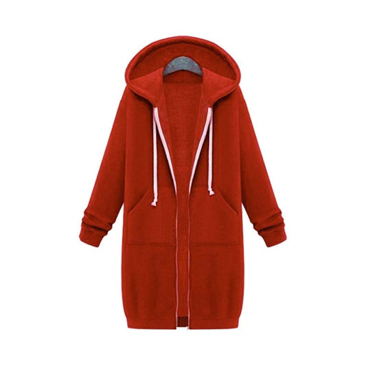 Chic lange Sweatshirtjacke