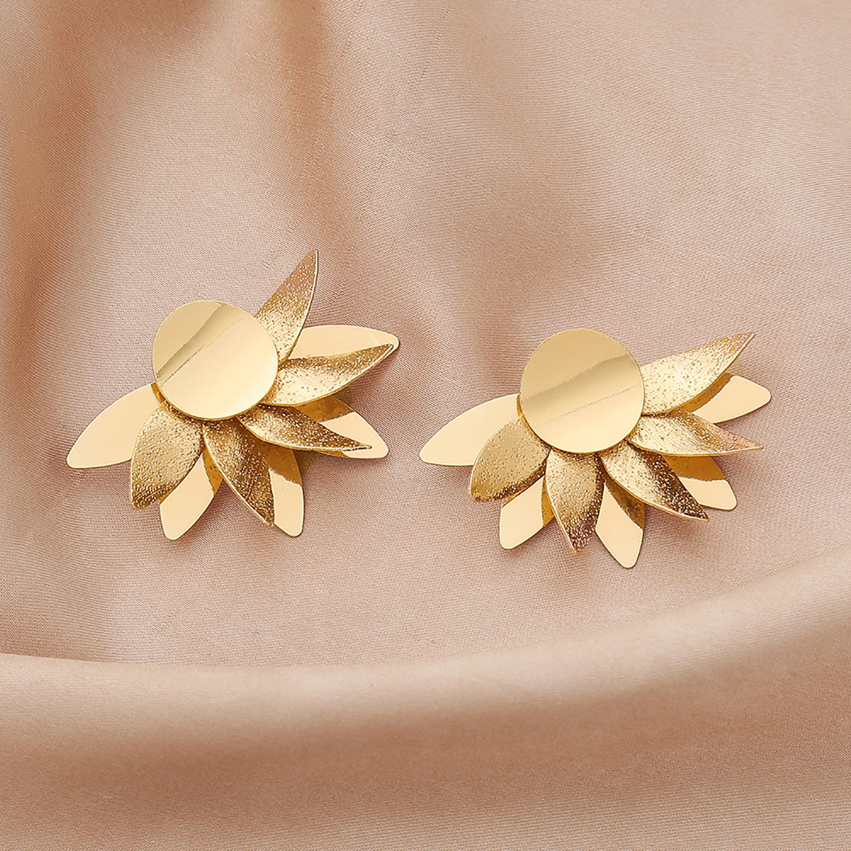 Damen Gold Silber Geschichtete Sonnenblume Statement Party Ohrringe | Shop Nory