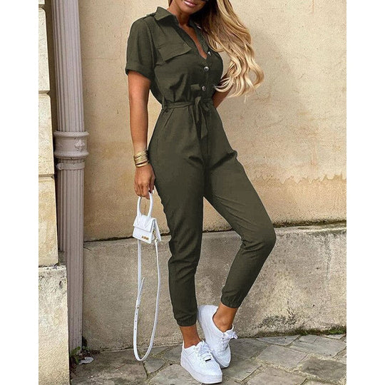 Stilvolles Colbelte Jumpsuit