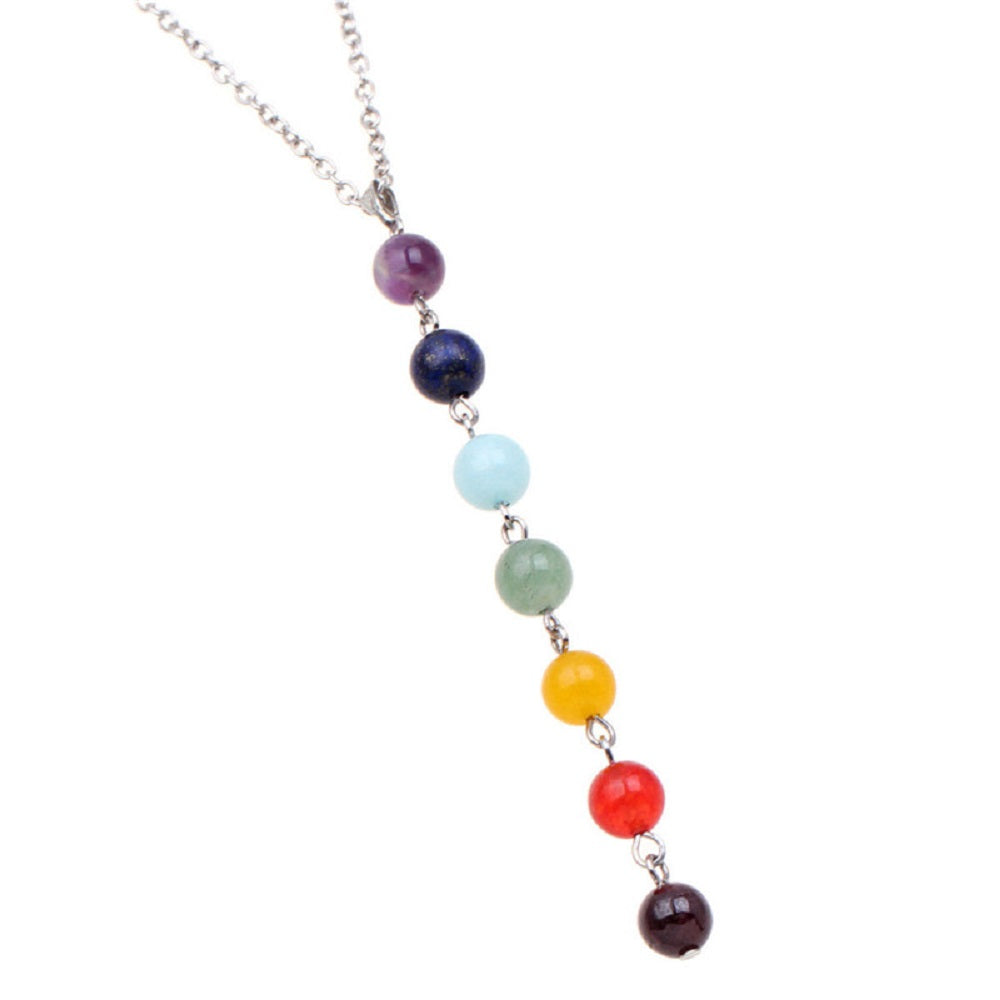 Damen 7 Chakra Edelstein Perlen Anhänger & Halskette | Shop Nory