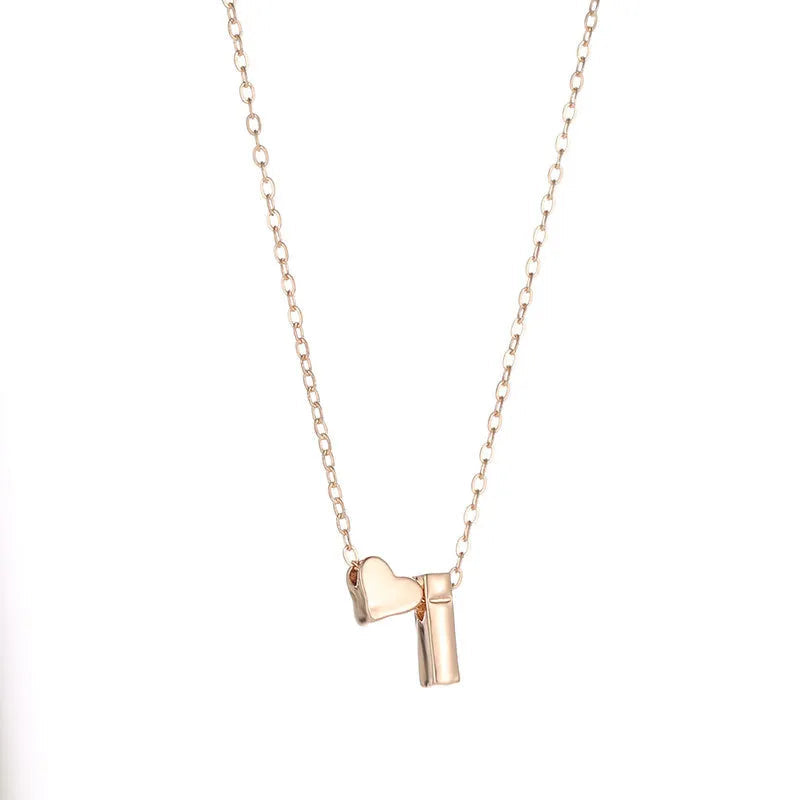 Tiny Heart Zarte Initialen Halskette | Shop Nory