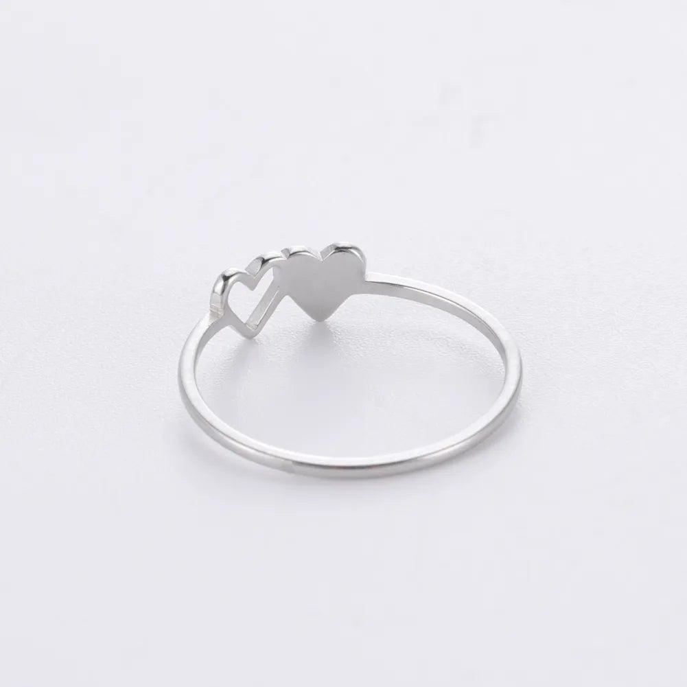 Doppelt-Herz-Initialenbuchstabenring | Shop Nory