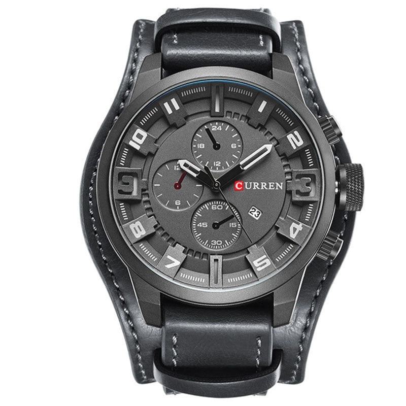 Shopnory | Luxe Navigator Uhr Lederband
