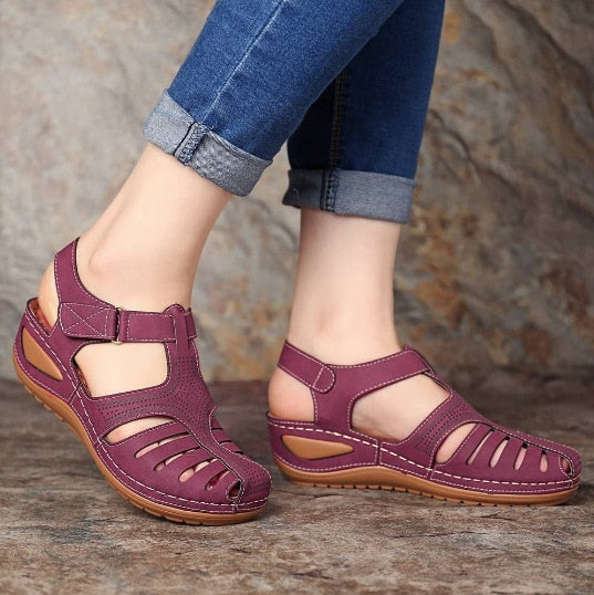 Leder Retro Orthopädische Sandalen