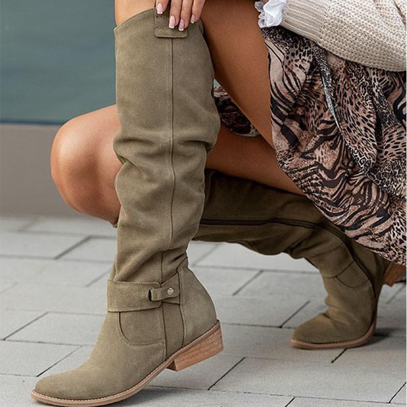 ShopNory | Warme Wildlederstiefel - Gemütliche Winterschuhe