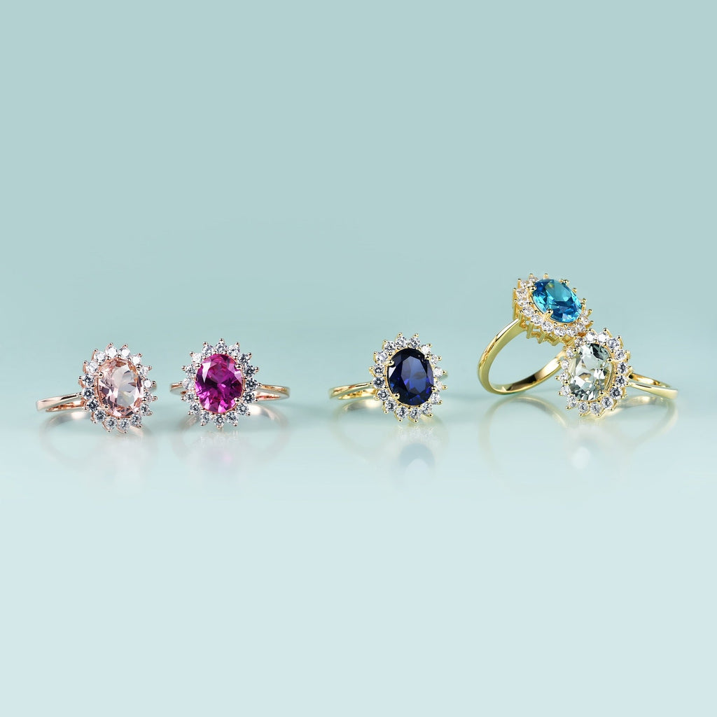 Prinzessin Diana Ring mit natürlichem grünen Amethyst | Shop Nory