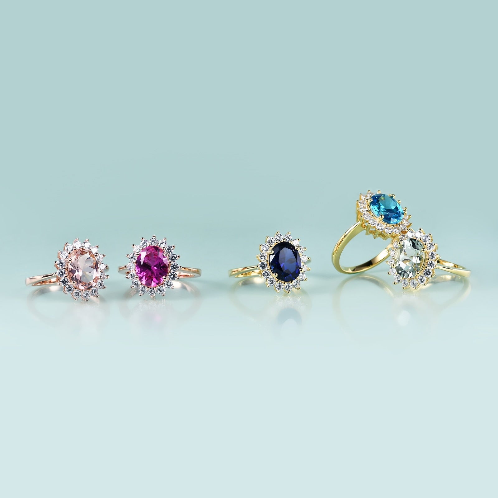 Prinzessin Diana Ring mit natürlichem grünen Amethyst | Shop Nory
