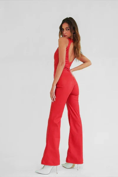 Hollywood Herz Ausschnitt Bodycon Jumpsuit – Stilvoll und Figurschmeichelnd