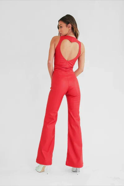 Hollywood Herz Ausschnitt Bodycon Jumpsuit – Stilvoll und Figurschmeichelnd