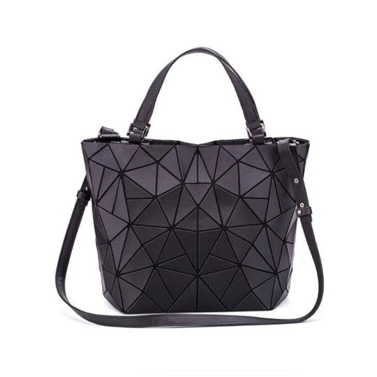 Tasche Geometrisches Muster Blau Funktional für Die Moderne Frau