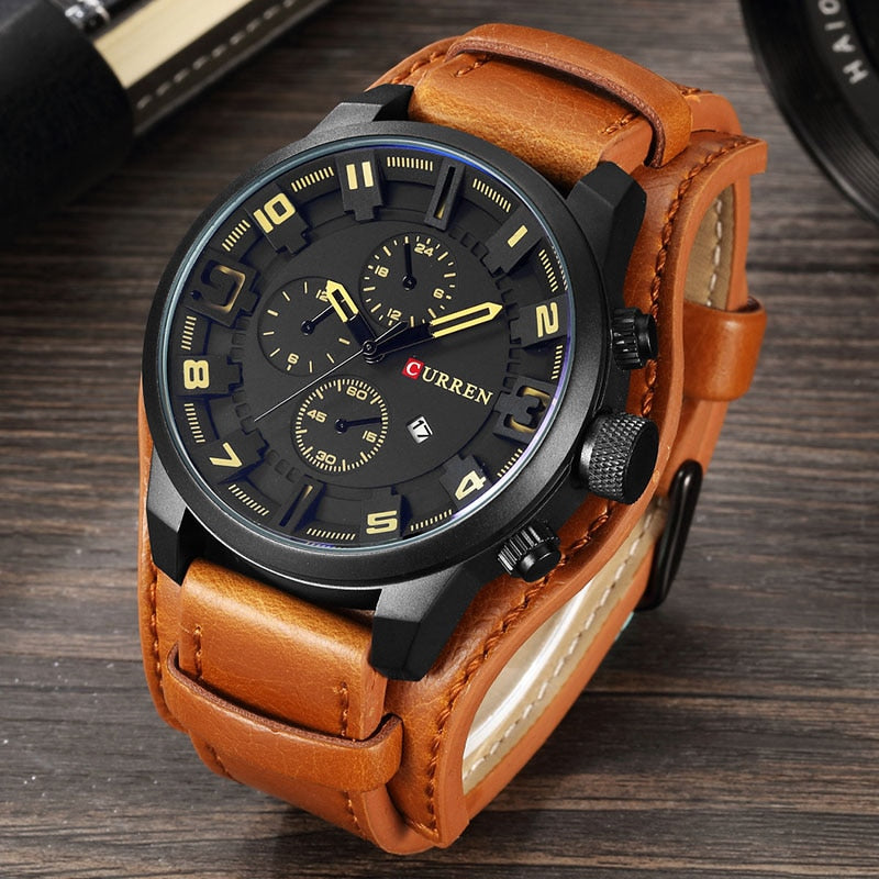 Shopnory | Luxe Navigator Uhr Lederband