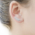 Silberblatt Crawlers Ohr-Kletterer Statement Ohrstecker Cuff Paar Ohrringe | Shop Nory