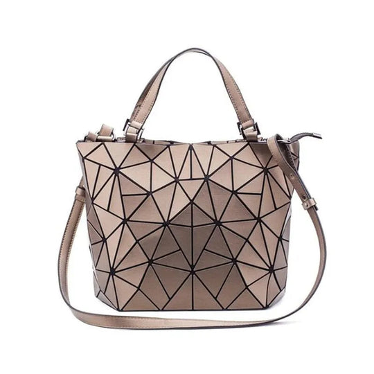 Tasche Geometrisches Muster Blau Funktional für Die Moderne Frau