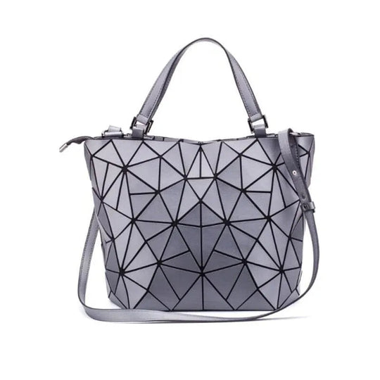 Tasche Geometrisches Muster Blau Funktional für Die Moderne Frau