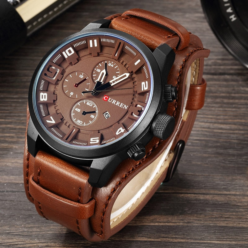 Shopnory | Luxe Navigator Uhr Lederband
