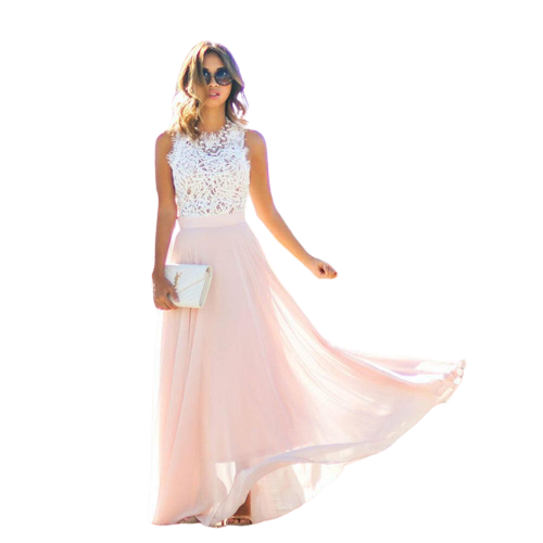 Maxi-Spitzenkleid Im Brautstil Acorina