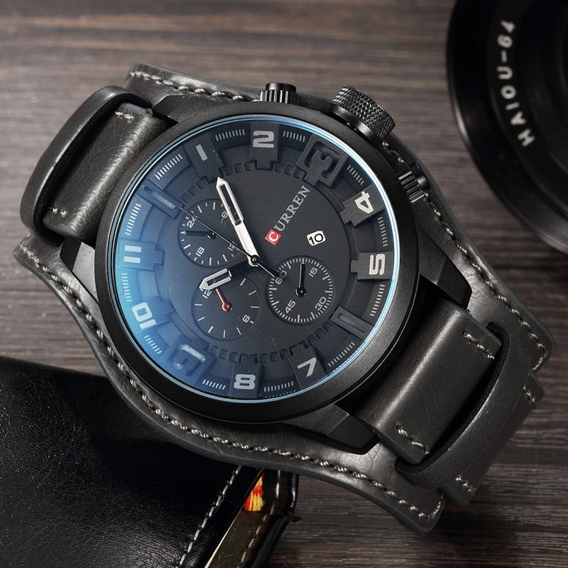 Shopnory | Luxe Navigator Uhr Lederband