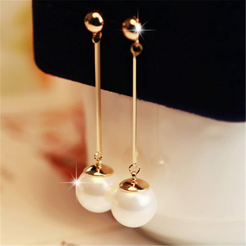 Perlen-Hängeohrringe im Luxuriösen Design – Selena | Shop Nory