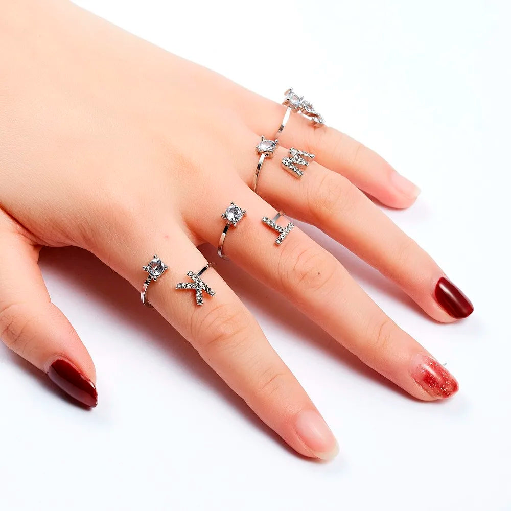 Kreative A-Z Alphabet Personalisierte Ringe | Shop Nory