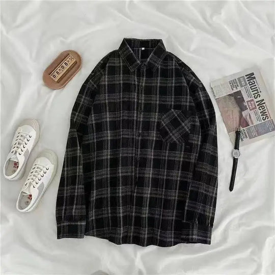Klassisch Kariert Overshirt Baumwollmischung Lässig und Zeitlos